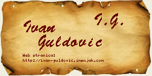Ivan Guldović vizit kartica